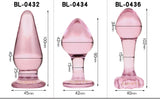 Kristy's Horny - Glass butt-plug set - Plastic Emporium