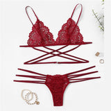 Hope Morgan Collection - Lace Bra & Thong Set - Plastic Emporium