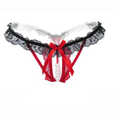 Hope Morgan Collection - Pearl thong and Crotchless lace briefs - Plastic Emporium
