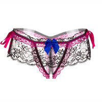 Hope Morgan Collection - Pearl thong and Crotchless lace briefs - Plastic Emporium